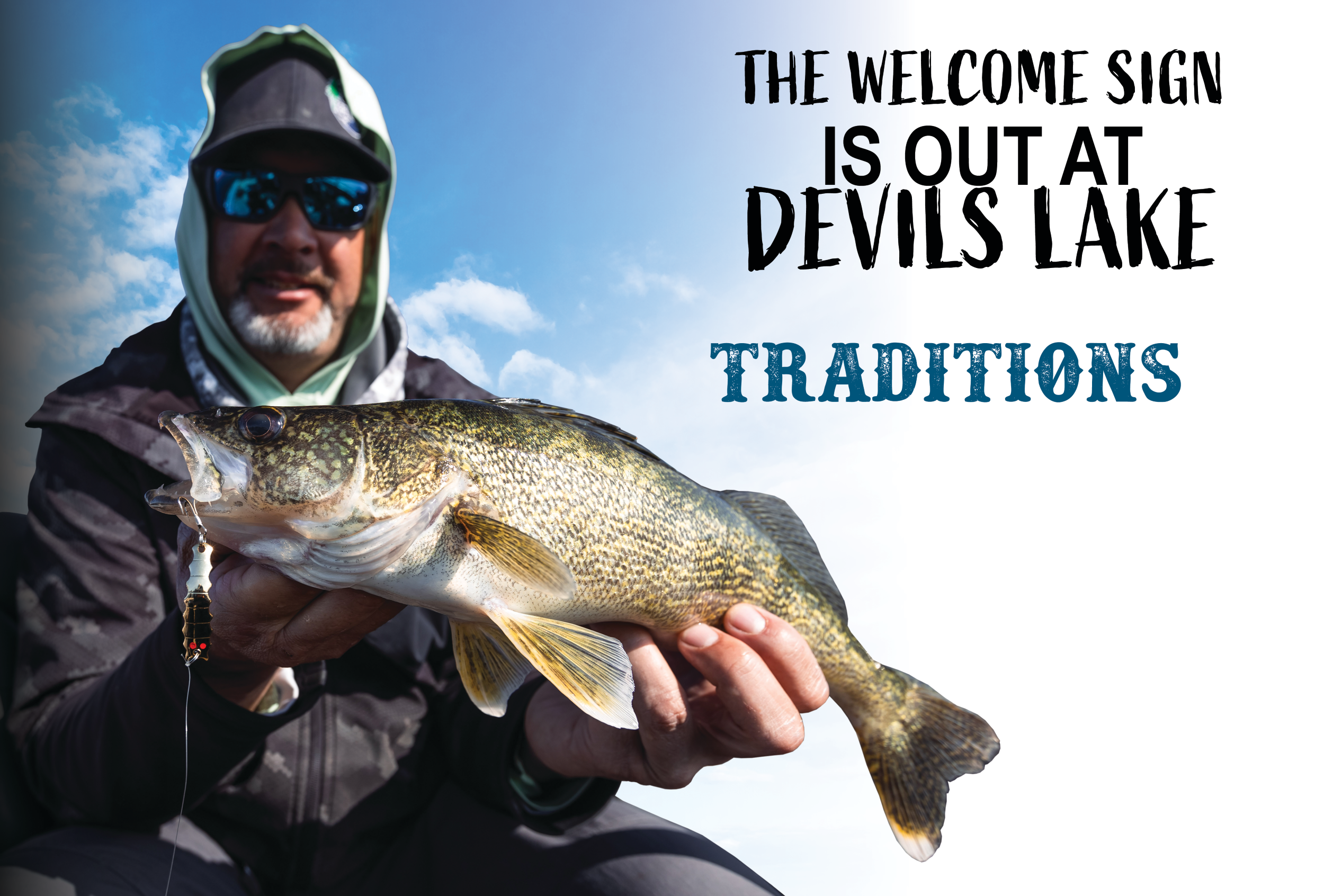 The Welcome Sign is out at Devils Lake